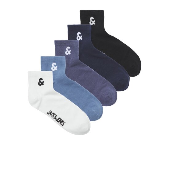 Jack & Jones Jack & Jones Men's Quartersocks JACMILO 5-Pack Blue