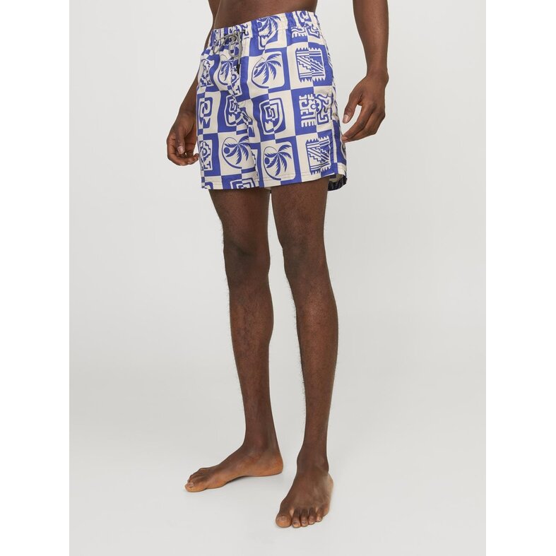 Jack & Jones Jack & Jones Men's Swim Short OCEANDAY Print Blue