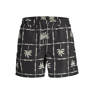 Jack & Jones Men's Swim Short OCEANDAY Print Black