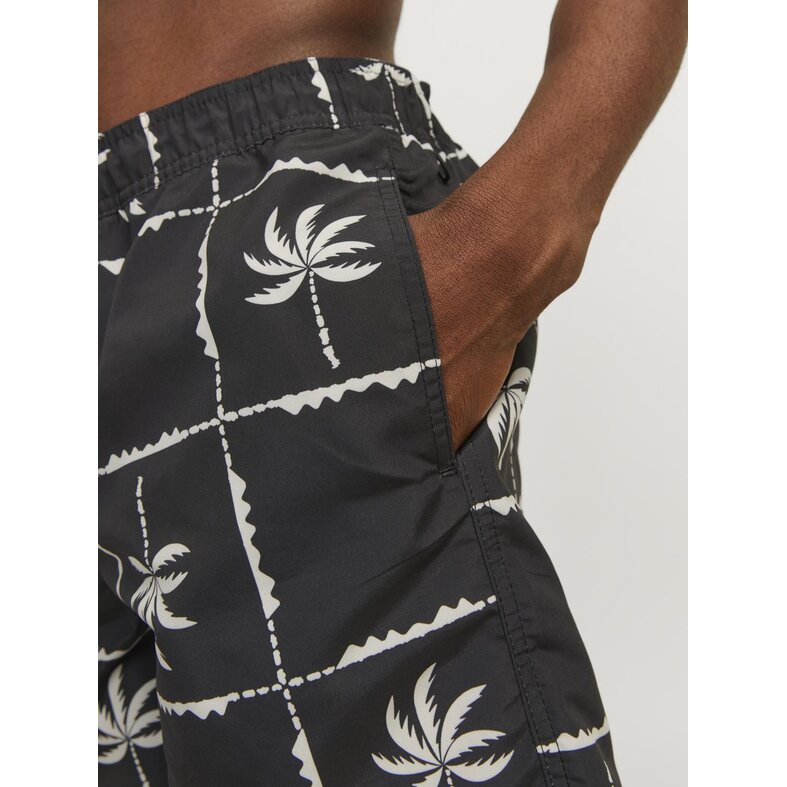 Jack & Jones Jack & Jones Men's Swim Short OCEANDAY Print Black