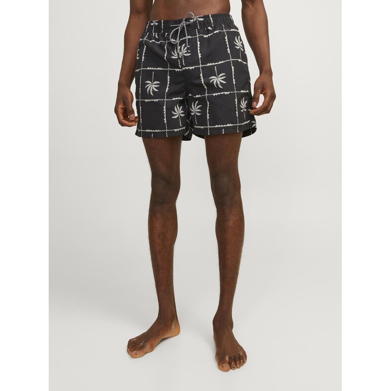 Jack & Jones Jack & Jones Men's Swim Short OCEANDAY Print Black