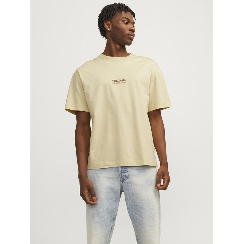 Jack & Jones Jack & Jones Heren T-shirt JORMYKONOS Ronde Hals Geel