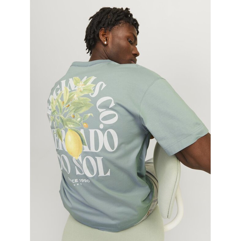 Jack & Jones Jack & Jones Heren T-shirt JORMYKONOS Ronde Hals Mintgroen