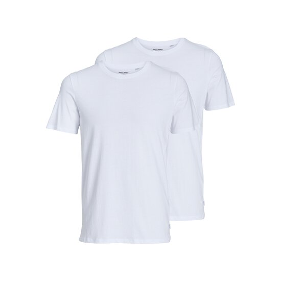 Jack & Jones Jack & Jones Plus Size Men's T-shirt JACBASIC Round Neck 2-Pack White