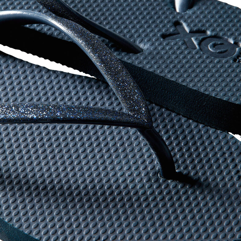 XQ Footwear XQ Ladies Flip Flops Glitters Dark Blue