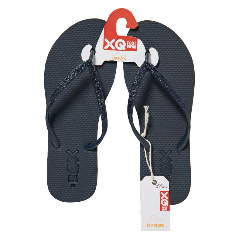 XQ Footwear XQ Ladies Flip Flops Glitters Dark Blue