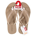 XQ Footwear XQ Ladies Flip Flops Glitters Taupe