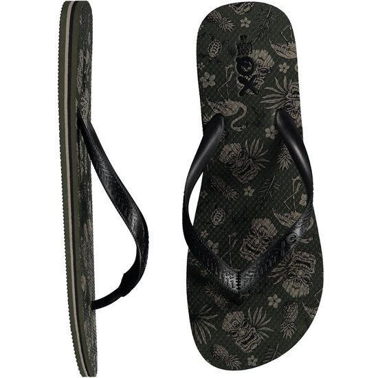 XQ Footwear XQ Men's Flip Flops Print Army Green