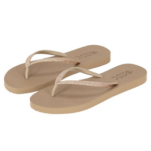 XQ Ladies Flip Flops Glitters Taupe