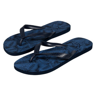 XQ Heren Teenslippers Print Donkerblauw