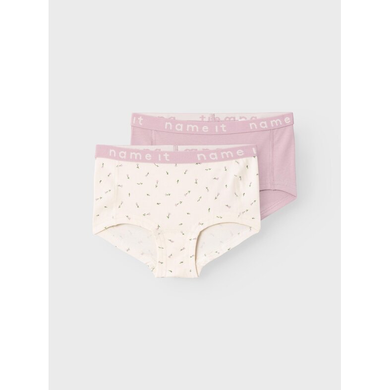 Name It Name It Meisjes Hipsters Kinderen NKFHIPSTER Roze/Off-White 2-Pack