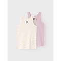 Name It Name It Kinder Topjes Meisjes NKFTANK Roze/Off-White 2-Pack