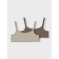 Name It Name It Kinder Topjes Meisjes NKFSHORT Bruin 2-Pack