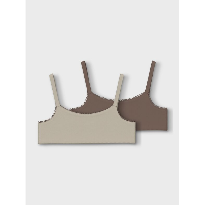 Name It Name It Kinder Topjes Meisjes NKFSHORT Bruin 2-Pack