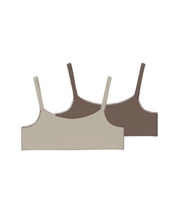 Name It Kids Tops Girls NKFSHORT Brown 2-Pack