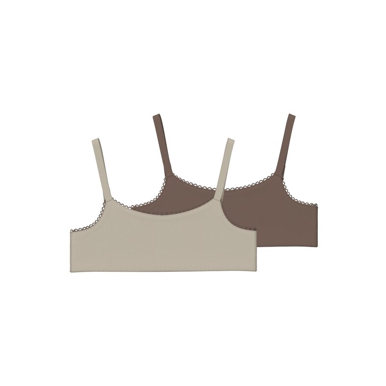 Name It Name It Kinder Topjes Meisjes NKFSHORT Bruin 2-Pack