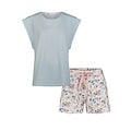 By Louise By Louise Dames Korte Pyjama Set Shortama Blauw