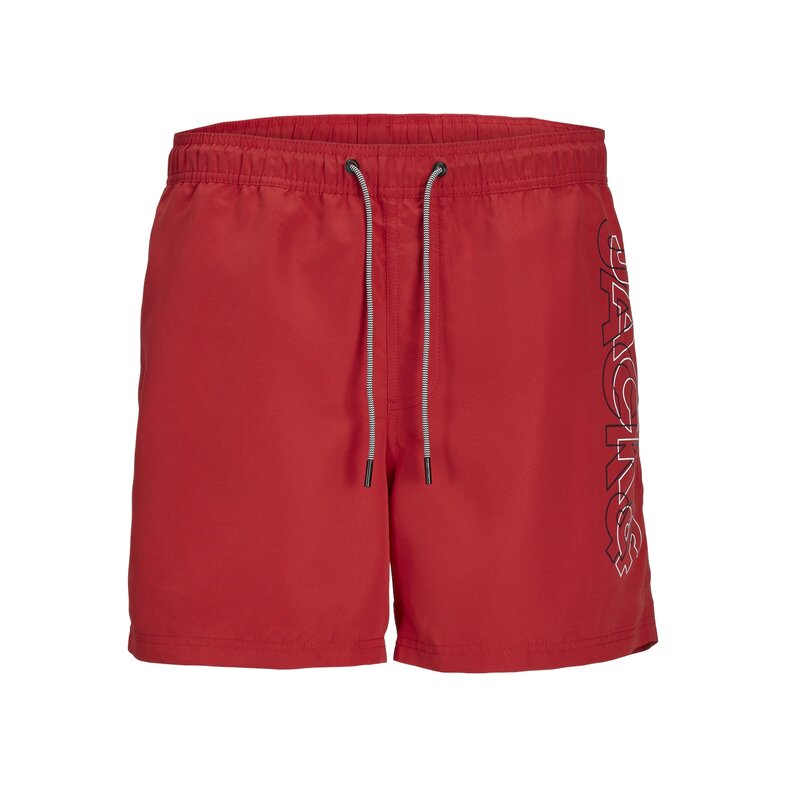 Jack & Jones Junior Jack & Jones Junior Jongens Zwemshort JPSTFIJI Double Logo Effen Rood