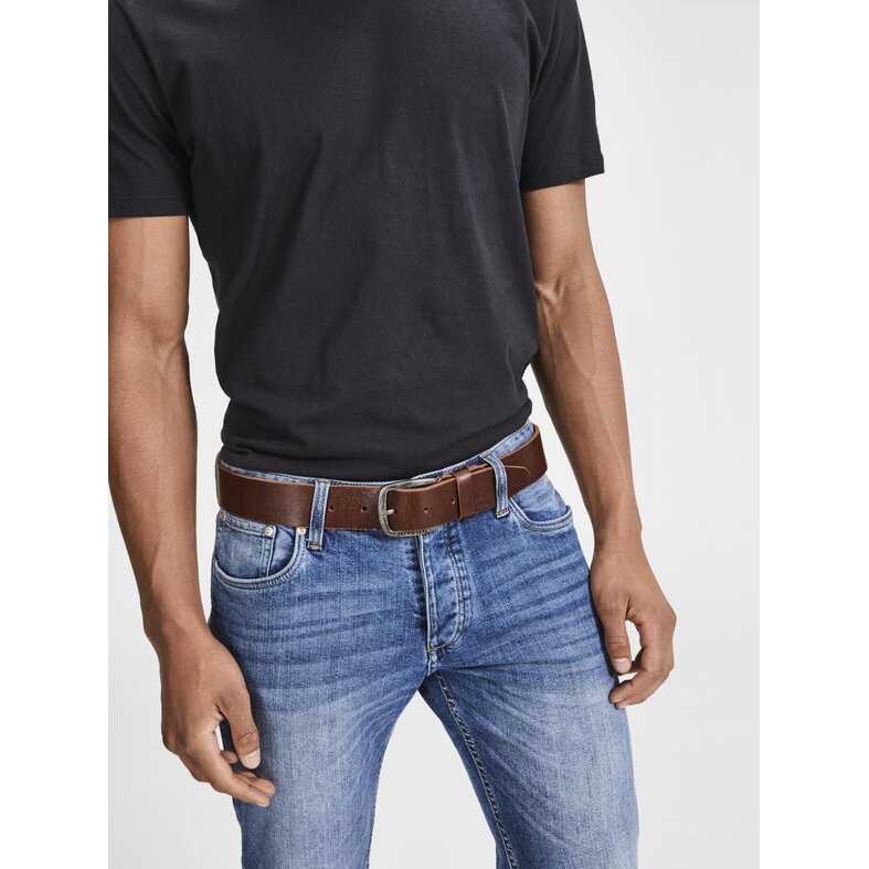 Jack & Jones Jack & Jones Heren Riem JACPAUL Leer Roodbruin