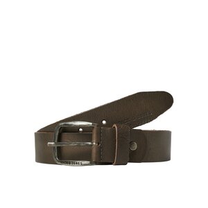 Jack & Jones faux leather belt with embossing in brown | ASOS