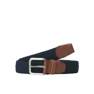 Jack & Jones Men's Belt JACSPRING Braided Dark Blue