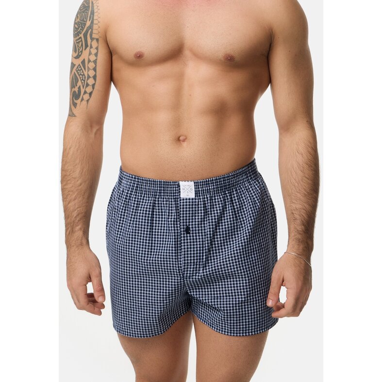 MG-1 MG-1 Woven Wide Boxer Shorts Men Core Blue 4-Pack