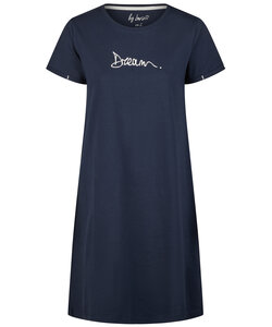 By Louise Essential Dames Nachthemd Korte Mouw Dream Blauw