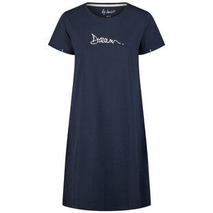 By Louise Essential Dames Nachthemd Korte Mouw Dream Blauw