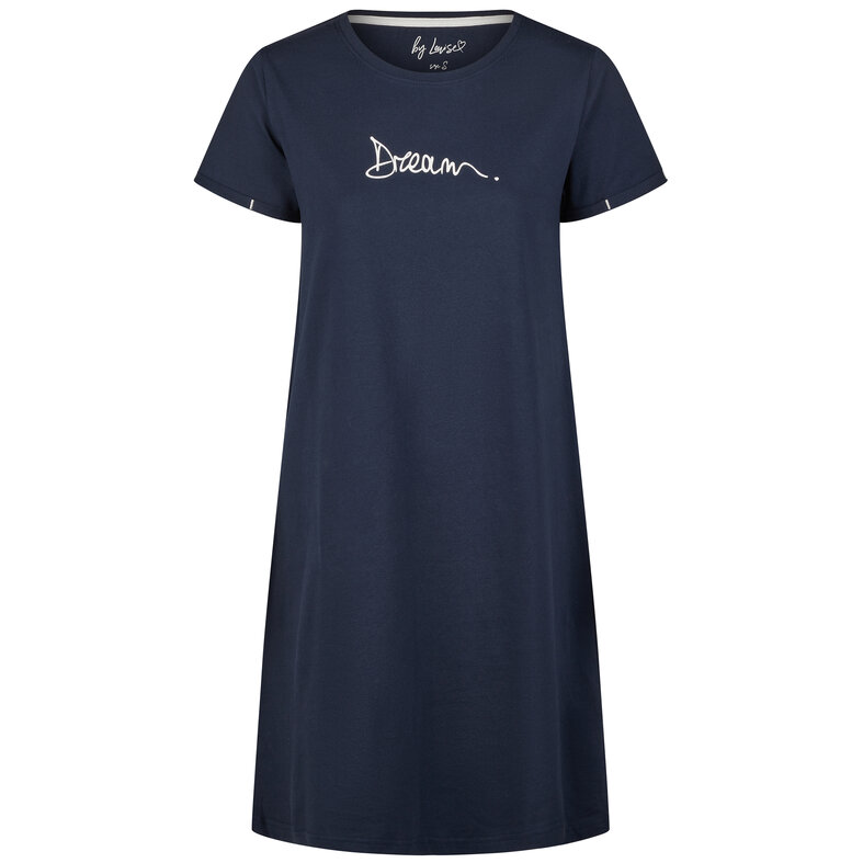 By Louise By Louise Essential Ladies Nightshirt Short Sleeve Dream Blue