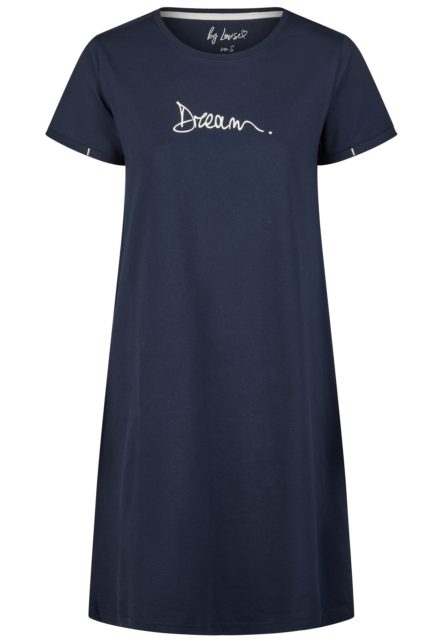 By Louise By Louise Essential Dames Nachthemd Korte Mouw Dream Blauw