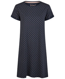 By Louise Essential Ladies Nightshirt Short Sleeve AOP Blue
