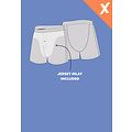 Happy Shorts Happy Shorts X Men's Wide Boxer Shorts With Inner Briefs Donkey Print