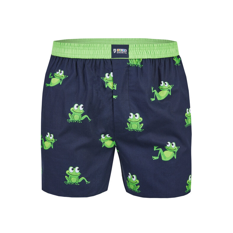Happy Shorts Happy Shorts X Men's Wide Boxer Shorts With Inner Briefs Frog/End/Bee Print 3-Pack
