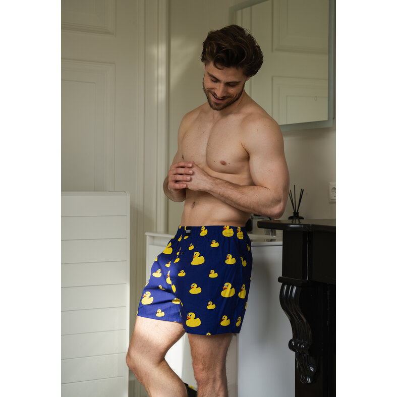 Happy Shorts Happy Shorts X Men's Wide Boxer Shorts With Inner Briefs Frog/End/Bee Print 3-Pack