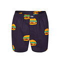 Happy Shorts Happy Shorts X Men's Wide Boxer Shorts With Inner Briefs Pizza/Gummi Bear/Hamburger Print 3-Pack