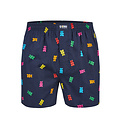 Happy Shorts Happy Shorts X Heren Wijde Boxershort Met Binnenbroek Pizza/Gummibeer/Hamburger Print 3-Pack