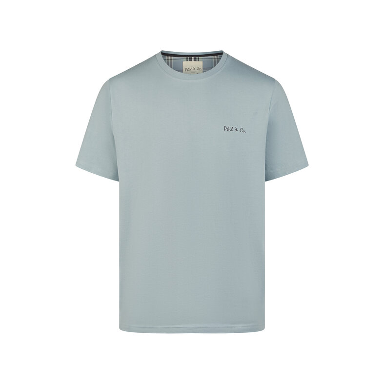 Phil & Co Phil & Co Heren Shortama Korte Pyjama Katoen Blauw