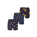 Happy Shorts Happy Shorts X Heren Wijde Boxershort Met Binnenbroek Pizza/Gummibeer/Hamburger Print 3-Pack