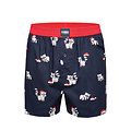 Happy Shorts Happy Shorts X Heren Wijde Boxershort Met Binnenbroek Kerst Wasbeer Print