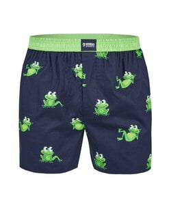 Happy Shorts X Men's Wide Boxer Shorts With Inner Briefs Frog Print