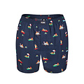 Happy Shorts Happy Shorts X Heren Wijde Boxershort Met Binnenbroek Luiaard Print