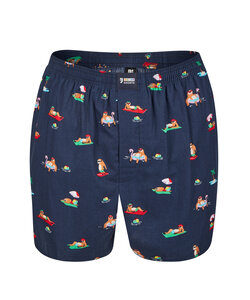 Happy Shorts X Heren Wijde Boxershort Met Binnenbroek Luiaard Print
