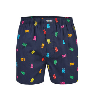 Happy Shorts X Men's Wide Boxer Shorts With Inner Briefs Gummi Bear Print