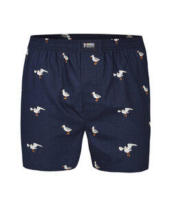 Happy Shorts X Heren Wijde Boxershort Met Binnenbroek Zeemeeuw Print