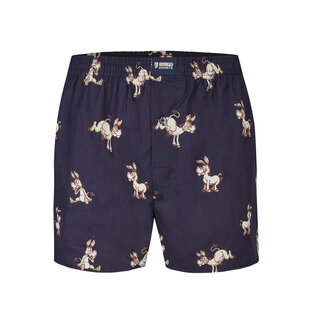 Happy Shorts X Men's Wide Boxer Shorts With Inner Briefs Donkey Print