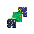 Happy Shorts Happy Shorts X Men's Wide Boxer Shorts With Inner Briefs Frog/End/Bee Print 3-Pack