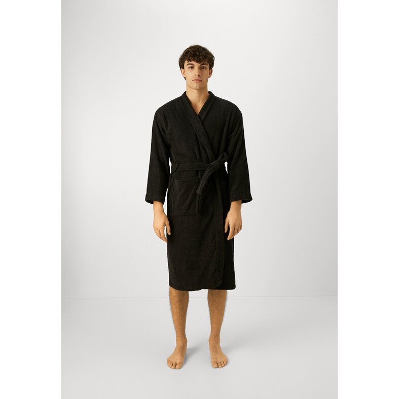 Jack & Jones Jack & Jones Badjas Heren Badstof JACSOLID BATHROBE Zwart