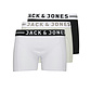 Jack & Jones Jack & Jones Heren Boxershorts SENSE Zwart/Grijs/Wit 3-Pack