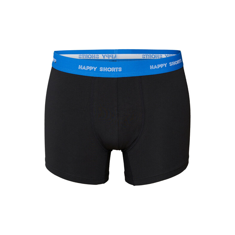 Happy Shorts Happy Shorts Men's Boxer Shorts Trunks Plain Black 3-Pack