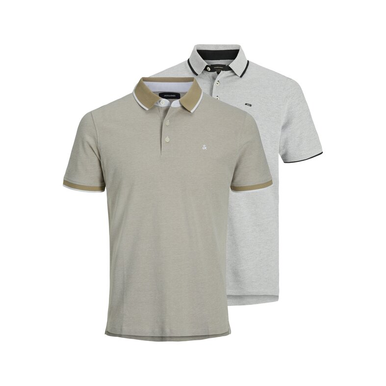 Jack & Jones Jack & Jones Heren Polo JJEPAULOS Crockery LGM 2-Pack
